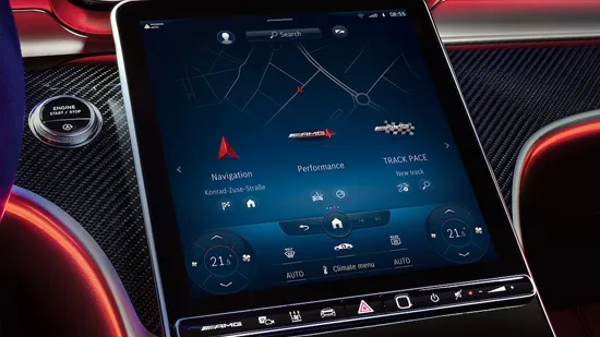 Visualizador central con estilos de visualizado específicos de AMG