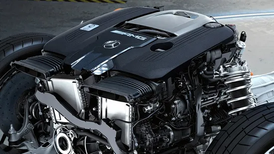 Motor V8 biturbo AMG de 4,0 litros