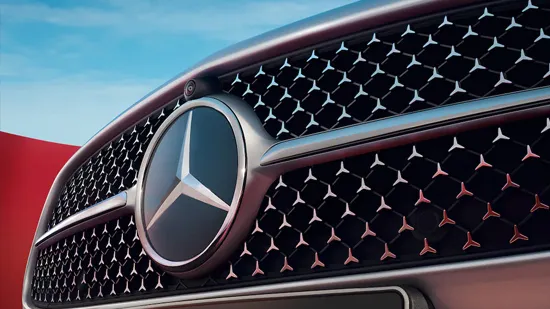 Frontal con parrilla de efecto diamante en diseño de estrellas